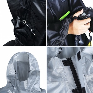 Custom <strong>Waterproof</strong> <strong>Poncho</strong> Raincoat Reusable Hooded Rain Coat Lightweight <strong>Poncho</strong> with Reflective Stripe <strong>for</strong> Outdoor Travel - Product Image 5