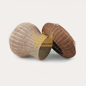 Home <b>Decor</b> Basket Made in Vietnam <b>Mushroom</b> Shaped Rattan Basket Nordic Kids Room <b>Decor</b>, Storage Rattan Basket - Product Image 1