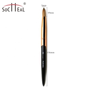 Brosse <span class=keywords><strong>de</strong></span> beauté pour ongles <span class=keywords><strong>acrylique</strong></span> <span class=keywords><strong>haut</strong></span> <span class=keywords><strong>de</strong></span> <span class=keywords><strong>gamme</strong></span> 100% Pure Kolinsky brosse 3D avec poignée en métal pour manucure <span class=keywords><strong>acrylique</strong></span> UV - Product Image 1