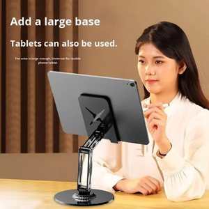Adjustable Metal Desktop Phone <b>Stand</b> Creative Rotating Foldable Dashboard Multifunctional Mobile Phone <b>Tablet</b> Holder - Product Image 5