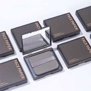Ensemble papier et miroir 2-en-1 absorbant l'huile 100 pièces pour l'élimination instantanée de la brillance du visage, poudre de maquillage non salissante, portable pour sac à main et voyage - Product Image 5