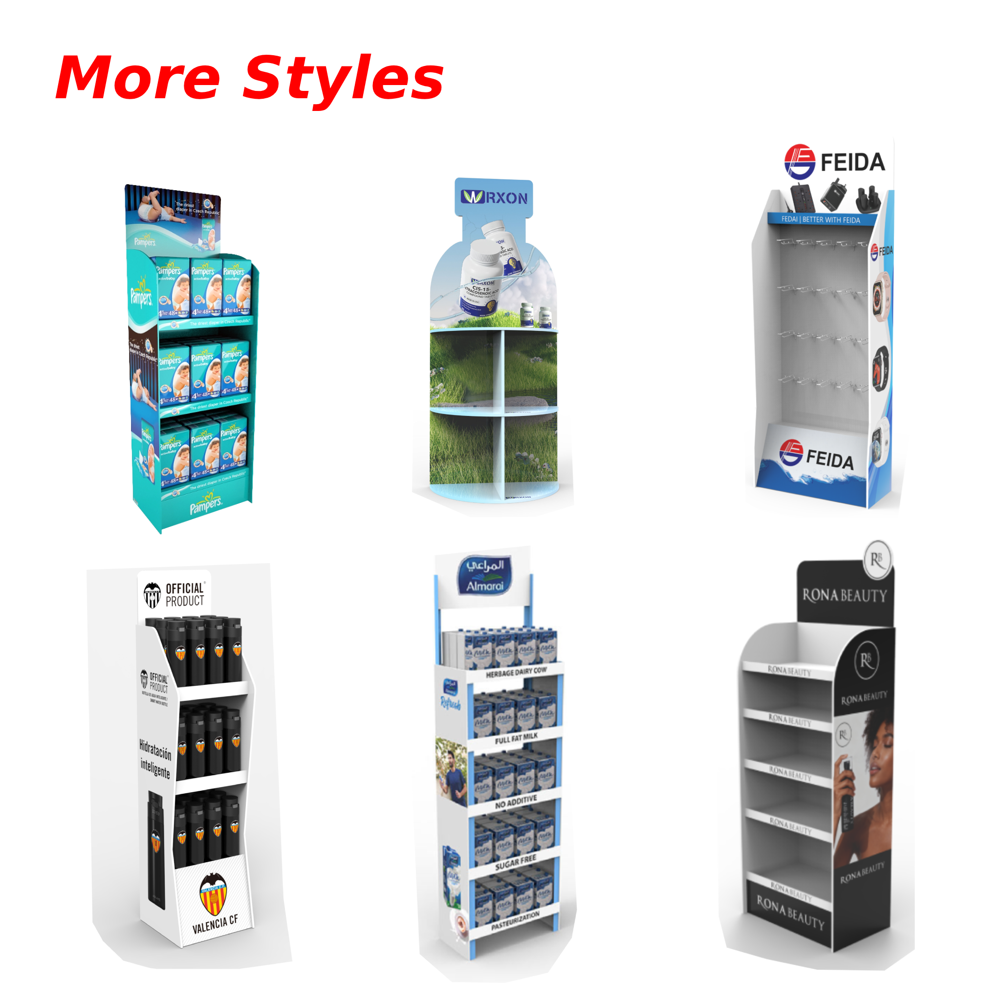 Apache Custom Single-Sided PVC Display Stand for Skincare Products Shelves for Cosmetic Stores for Beauty Retail Shops — view 5
