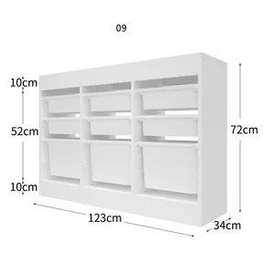 Drawer Toys Books Organizer White Storage Box Kids Cabinet Living Room Bedroom Furniture Four Layers One Line Plastic Modern