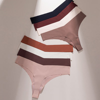 String transfrontalier euro-américain-String sexy taille basse pour femme, une pièce sans couture, culotte invisible à peine