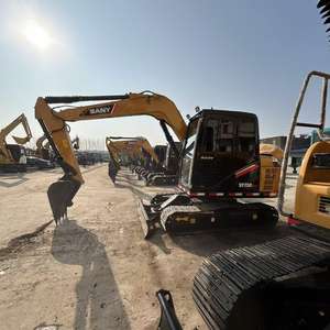 Excavatrice SANY 75c Pro pour travaux d'ingénierie et de construction, godet de 7,5 tonnes, cylindre hydraulique de 0,25 m³, moteur de 42 kW de marque Cat, d'occasion - Product Image 2