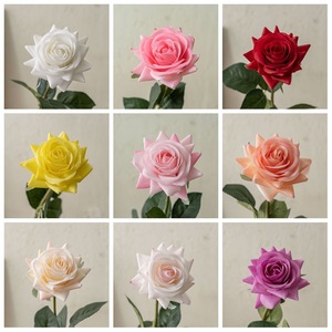 Rosas Artificiales Hidratantes con Textura de Viento, Flores en Relieve Moldeadas por Inyección para Decoración de Bodas y Hogar, Modelo XR-MW60000 - Product Image 3