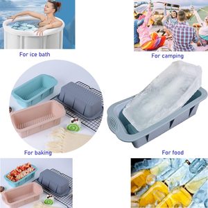 Moldes de Silicona Grandes para Cubos de Hielo para Baños Fríos, Bandejas Reutilizables para Cubos de Hielo para Congelador, Baños de Hielo Caseros, Accesorios para Baños Fríos - Product Image 5