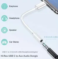 Adaptateur audio USB-C vers 3,5 mm - Pack de 2 HiFi compatible avec iPhone 17 16 15 Samsung Type C vers prise jack