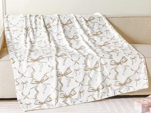 Factory Customized Pink Bow Throw <strong>Blanket</strong> Preppy <strong>Blanket</strong> 50 X 60" for Sofa Couch Travel Bed Christmas <strong>Halloween</strong> Decoration - Product Image 3