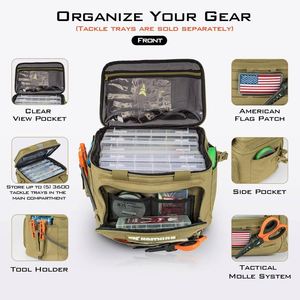 Mochila de Pesca con Portacañas, Muestra Gratis, Material Oxford 900D Resistente al Agua, Bolsa de Pesca con Gran Capacidad de Almacenamiento - Product Image 6