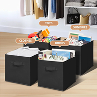 Organisateur de vêtements pliable en tissu non tissé, boîte de rangement à compartiments rectangulaires pour pulls, jeans, rangement de placard