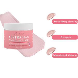 Privada iluminar Porefining cuidado <span class=keywords><strong>de</strong></span> piel rosa barro máscara <span class=keywords><strong>de</strong></span> arcilla <span class=keywords><strong>de</strong></span> Amazon <span class=keywords><strong>en</strong></span> polvo vendedor superior cara máscara - Product Image 1
