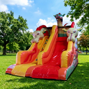 WINSUN Tobogán Inflable de PVC con Diseño de Dragón Rojo para Niños y Adultos, para Uso en Centros Comerciales y Jardines, Capacidad Máxima 100-500 kg - Product Image 1