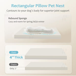 Proveedores de sofá de espuma personalizado para mascotas, sofá cama para perros con funda extraíble lavable para perros medianos - Product Image 3