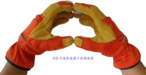 Gants de sauvetage pour <span class=keywords><strong>pompiers</strong></span> de style cinq doigts en aramide, pour la formation et les interventions d'urgence, avec protection de catégorie 4 - Product Image 4