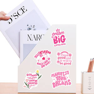 50PCS Rose encourageant phrase être gentil autocollant positif inspirant - Product Image 5