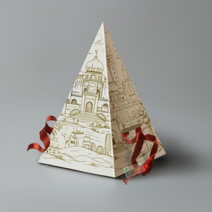 Sunshine Custom Catering Pyramidal Cake <b>Box</b> Paperboard Takeout Bread Dessert Snack Packaging for Bread Dessert Snack Cake - Product Image 6