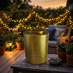 Linterna redonda de diseño marroquí de latón AK con asa en oro acabado linterna de Metal de gran tamaño para decoración de Diwali/Decoración de Hotel - Product Image 1