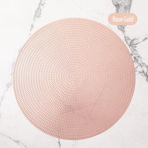 Thiết Kế Hiện Đại Vòng Rỗng Placemat Vàng Mềm Vinyl Bàn Ăn Mat Không Trượt Bền Vững Sang Trọng Trang Trí Phòng Khách - Product Image 4