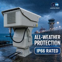 Caméra de surveillance PTZ longue portée infrarouge laser vision nocturne IP66, optionnelle IP67 pour la surveillance des ports, des chemins de fer, des forêts et des champs pétrolifères
