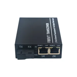 OEM ODM 3 ports Gigabit POE transceiver 1*SC Optical Port + 2* 10/100/1000M RJ45 Ethernet transceiver fiber converter