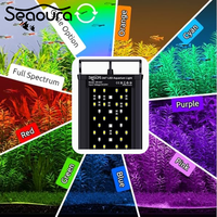 Lumière d'aquarium Seaoura SR-657 WRGB avec 8 couleurs, 20 niveaux de luminosité, lumière LED professionnelle pour aquarium, pour la croissance des plantes 24/7
