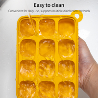 Moules à glaçons en silicone écologiques à 12 compartiments avec couvercle, pour lait maternel, café, jus, aliments pour bébés, compatibles lave-vaisselle, couleur et logo personnalisables