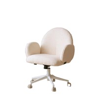 Chaise de coiffeuse pour chambre de fille, chaise ergonomique confortable, chaise de bureau avec dossier réglable en hauteur, chaise d'ordinateur en acier pour usage domestique