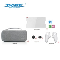 Ensemble d'accessoires 5 en 1 TP5-3587 pour PS5 Portal : sac de rangement EVA + film trempé + coque en silicone + kit de joysticks