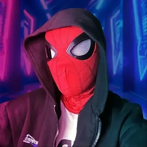 Masque électronique Spider-Man, masque de tête <span class=keywords><strong>Spiderman</strong></span>, masque de cosplay avec yeux mobiles, télécommande 1:1, jouets élastiques, cadeau pour adultes et enfants - Product Image 5