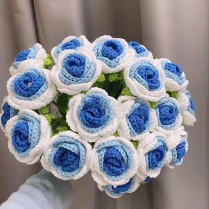 Ramo de peonía de hilo de lana hecho a mano, flores artificiales, flores baratas para el hogar, boda, flores decorativas - Product Image 4