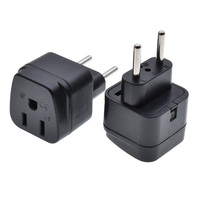 Adaptateur de Voyage Européen pour USA vers UE 100-250V, 3 Broches Plates, Matériaux Cuivre & ABS, Certifié AC CE ROHS, Modèle wd