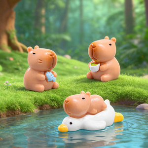 Miniaturas de Animales de Resina, Mini Figuras de Capibara para el Tablero del Auto, Casa de Muñecas, Jardín de Hadas, Decoración del Hogar, Decoraciones de Cumpleaños - Product Image 3