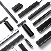 Nuevo Sistema de Iluminación de Riel Magnético de Aluminio, Luz LED Empotrada en el Techo, Regulable, Foco Comercial