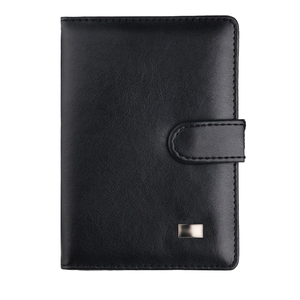 Venta Directa de Fábrica: Porta Pasaportes y Tarjetas de Cuero Genuino para Hombre, Diseño Simple con Cierre de Botón, Modelo HC01 Personalizado de Beena - Product Image 1