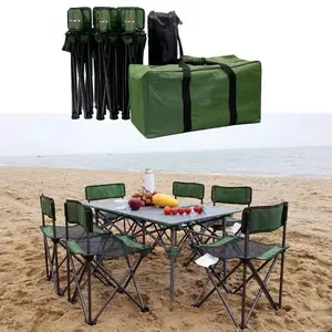 Aluminium Berg Outdoor Klaptafel Draagbare Camping Picknick Eettafel Met Stoel