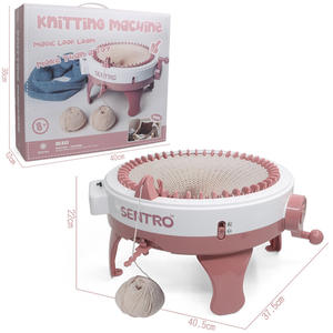 เครื่องถักนิตติ้งขนสัตว์แบบถักเดี่ยวและคู่สำหรับพี่น้องสไตล์วาร์ปสเวตเตอร์ผ้าพันคอเสื้อผ้าถุงเท้า-มาใหม่ - Product Image 3