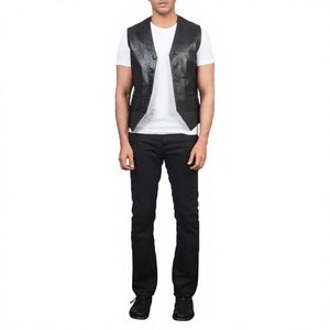 ELYSIAN INDUSTRIES Men's 100% Polyester V-neck Mandarin Collar <b>Waistcoat</b> Smart Casual Sleeveless Zipper Closure Outerwear - Product Image 6
