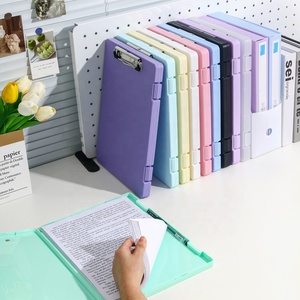 Vente flash : Accessoires de <span class=keywords><strong>bureau</strong></span>, classeur à clips A4, boîte de classement en plastique, presse-papiers avec rangement, organiseur de dossiers - Product Image 6