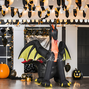 Ngoài trời hoạt hình <span class=keywords><strong>Inflatable</strong></span> lửa rồng với đôi cánh và đèn LED làm cho Halloween bên sự kiện vui - Product Image 4