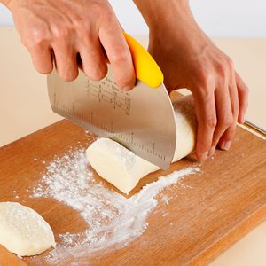 Cao cấp bột scraper và cắt thép không gỉ băng ghế dự bị scraper với đo quy mô đa mục đích thực phẩm scraper Chopper - Product Image 2
