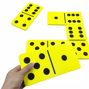 Juego de dominó gigante-Juguete de jardín de espuma EVA Jumbo para niños y adultos-Diversión interior y exterior incluye 28 piezas grandes de dominó - Product Image 1