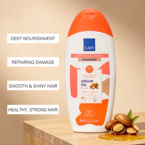 Shampoo à l'huile d'argan biologique Nary 400ml, réparation nourrissante, traitement capillaire économique, shampooing stimulant la croissance des cheveux, produits de soin des cheveux en gros - Product Image 5