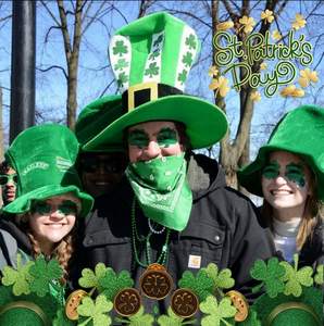 نظارات شمس من الإيرلندي يوم القديس باتريك ، نظارات شمسية خضراء بأربع أوراق برسيم ، زي الجني ، نظارات بدون إطار للنساء والرجال - Product Image 2