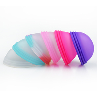 Disque menstruel plat en silicone médical rond sans aspiration coupe menstruelle disque menstruel réutilisable extra-mince