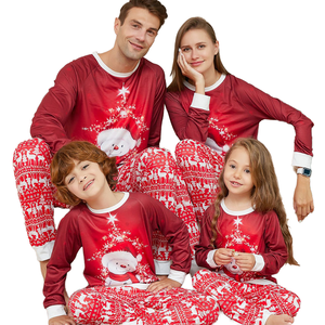 Conjunto de Pijamas de Natal Personalizados para Família com Cintura Elástica, Respirável e Térmico, Roupas de Inverno para Família - Product Image 1