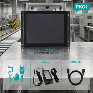 Monitor de Panel Integrado Más Vendido, Monitor Industrial B2B con Entrada HDMI y Soportes de Montaje en Panel - Product Image 1