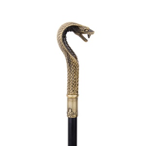 Bastone da Passeggio di Lusso Vintage in Metallo con Impugnatura a Serpente del Faraone Egiziano in Bronzo, Canna Staccabile per Passeggiate Quotidiane all'Aperto, Pronto per la Spedizione - Product Image 4