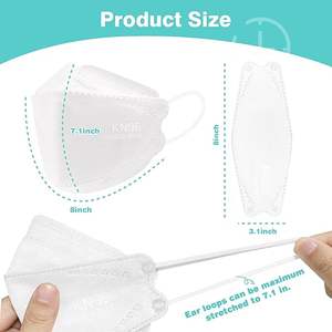 Masker Wajah lipat nyaman 5 lapis, Respirator masker wajah Anti debu partikel Virus untuk bengkel toko kantor - Product Image 4