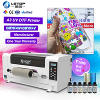 Imprimante numérique LETOP pour traceur, impression rouleau à rouleau, DTF UV, jet d'encre, autocollants, étiquettes, vente automatique, machine d'impression UV DTF A3